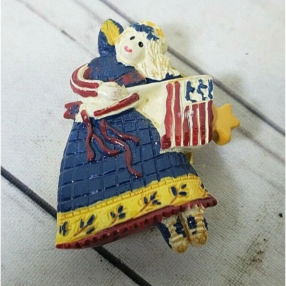 Vintage Lot of 5 American Flag Patriotic Star Old Glory Lapel/Hat Pins USA